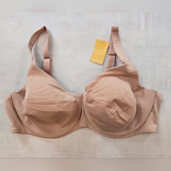 DELIMIRA Minimizer BH Grote maten zonder padding Volledige cups met kant zwart 100B